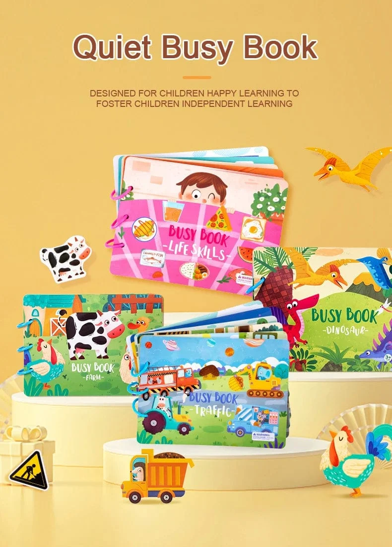 Montessori Beschäftigt Buch für Kinder Aufkleber Ruhiges Buch Baby Frühpädagogisches Spielzeug Kleinkinder Passende Puzzles Spiel Lernspielzeug Geschenke