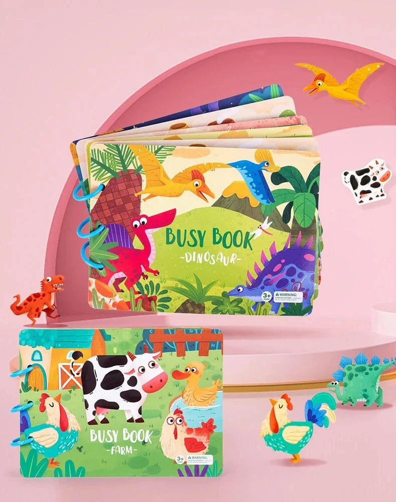 Montessori Beschäftigt Buch für Kinder Aufkleber Ruhiges Buch Baby Frühpädagogisches Spielzeug Kleinkinder Passende Puzzles Spiel Lernspielzeug Geschenke