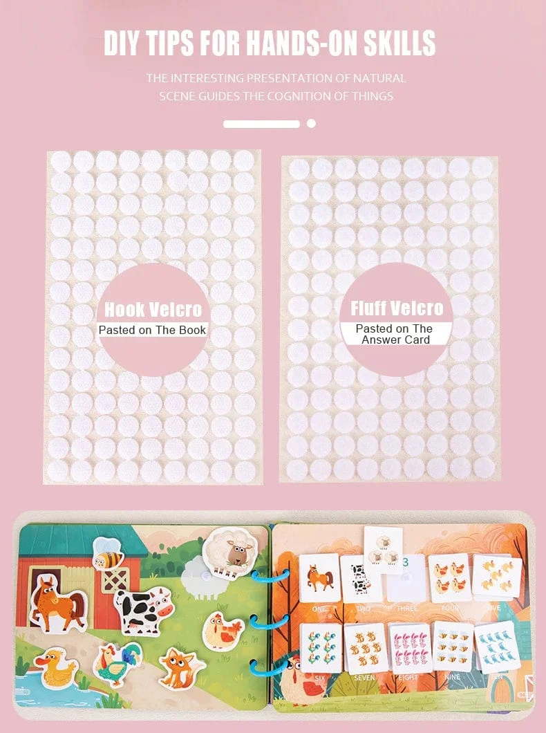 Montessori Beschäftigt Buch für Kinder Aufkleber Ruhiges Buch Baby Frühpädagogisches Spielzeug Kleinkinder Passende Puzzles Spiel Lernspielzeug Geschenke
