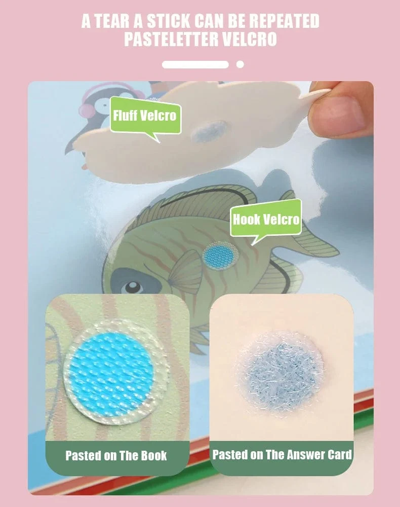Montessori Beschäftigt Buch für Kinder Aufkleber Ruhiges Buch Baby Frühpädagogisches Spielzeug Kleinkinder Passende Puzzles Spiel Lernspielzeug Geschenke