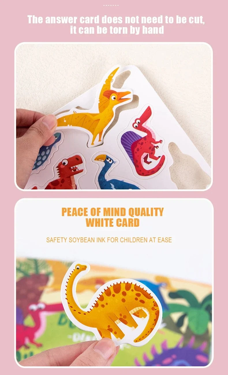 Montessori Beschäftigt Buch für Kinder Aufkleber Ruhiges Buch Baby Frühpädagogisches Spielzeug Kleinkinder Passende Puzzles Spiel Lernspielzeug Geschenke