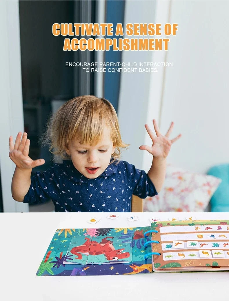 Montessori Beschäftigt Buch für Kinder Aufkleber Ruhiges Buch Baby Frühpädagogisches Spielzeug Kleinkinder Passende Puzzles Spiel Lernspielzeug Geschenke