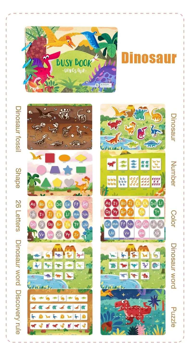 Montessori Beschäftigt Buch für Kinder Aufkleber Ruhiges Buch Baby Frühpädagogisches Spielzeug Kleinkinder Passende Puzzles Spiel Lernspielzeug Geschenke