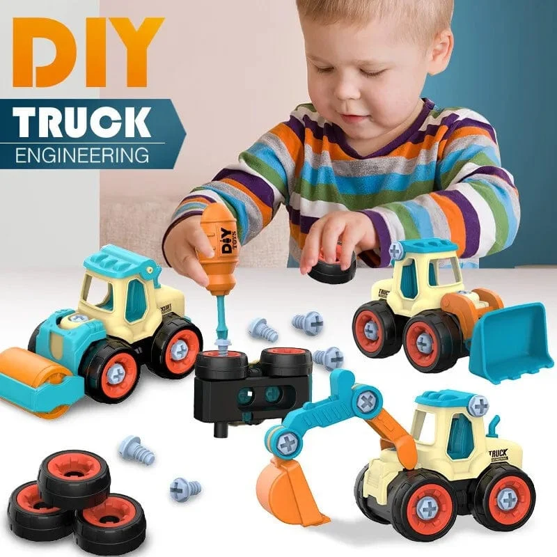 Mutter Demontage Laden Entladen Engineering Lkw Bagger Bulldozer Montessori Bildung Spielzeug Kind Schraube Kreative Werkzeug Auto