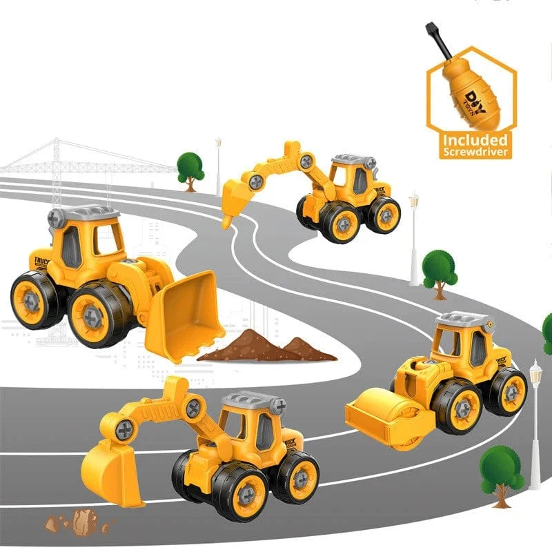 Mutter Demontage Laden Entladen Engineering Lkw Bagger Bulldozer Montessori Bildung Spielzeug Kind Schraube Kreative Werkzeug Auto