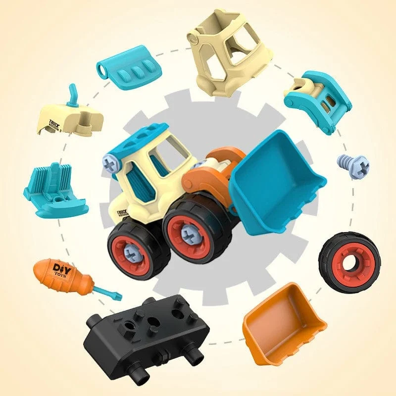 Mutter Demontage Laden Entladen Engineering Lkw Bagger Bulldozer Montessori Bildung Spielzeug Kind Schraube Kreative Werkzeug Auto