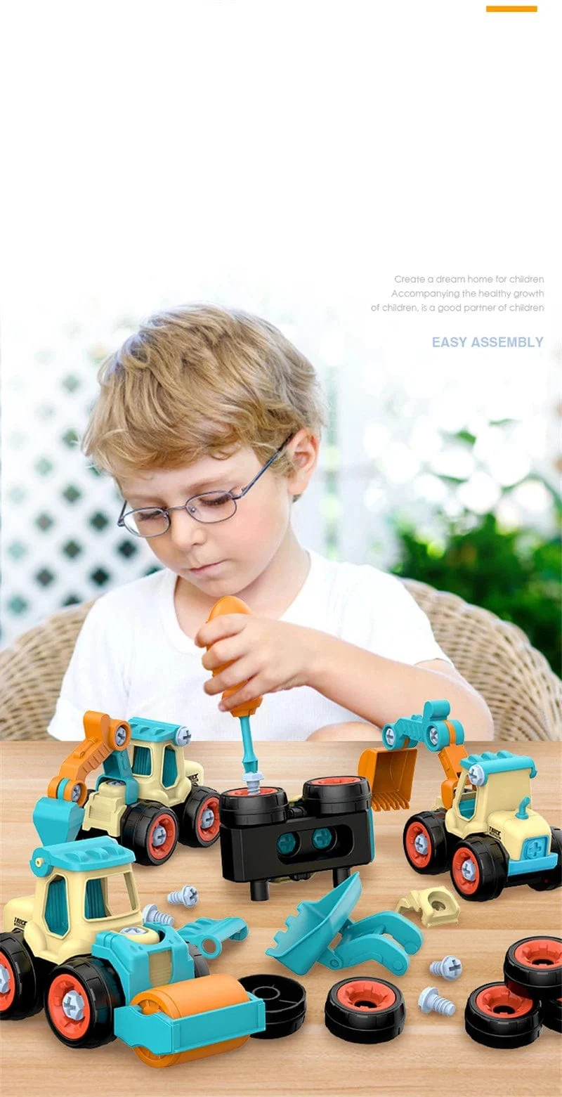 Mutter Demontage Laden Entladen Engineering Lkw Bagger Bulldozer Montessori Bildung Spielzeug Kind Schraube Kreative Werkzeug Auto