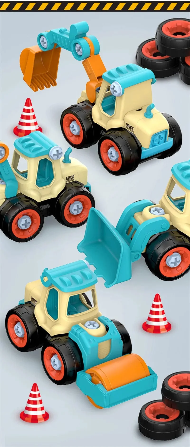 Mutter Demontage Laden Entladen Engineering Lkw Bagger Bulldozer Montessori Bildung Spielzeug Kind Schraube Kreative Werkzeug Auto