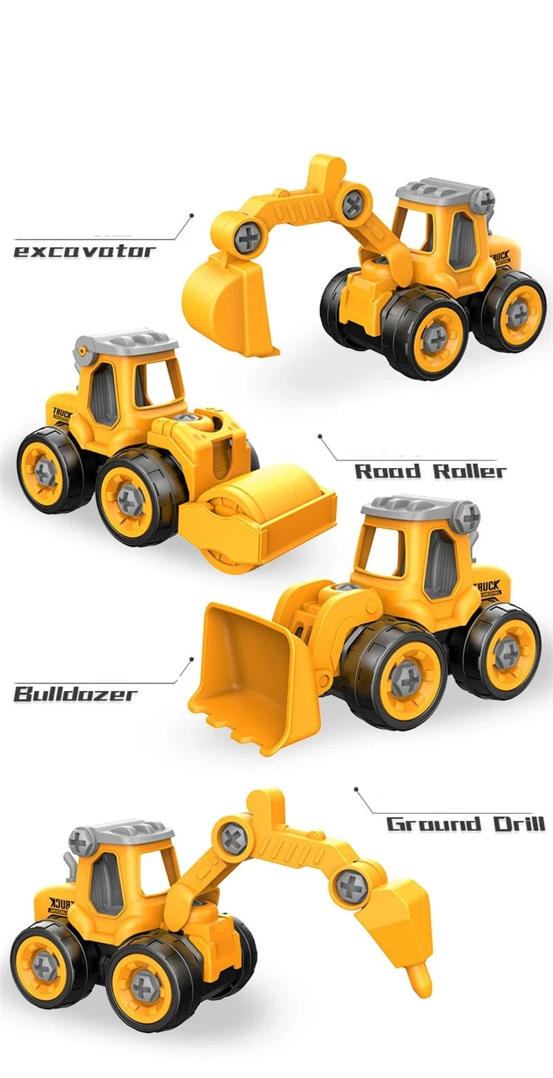 Mutter Demontage Laden Entladen Engineering Lkw Bagger Bulldozer Montessori Bildung Spielzeug Kind Schraube Kreative Werkzeug Auto