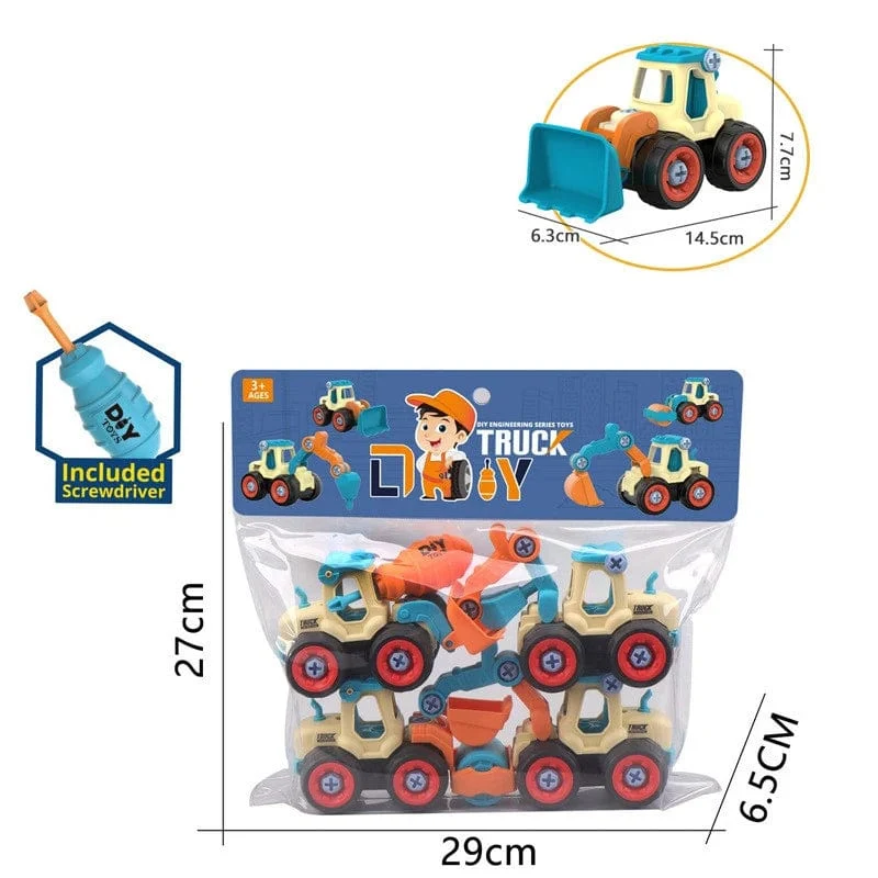 Mutter Demontage Laden Entladen Engineering Lkw Bagger Bulldozer Montessori Bildung Spielzeug Kind Schraube Kreative Werkzeug Auto
