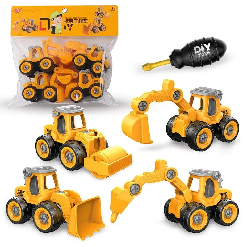 Mutter Demontage Laden Entladen Engineering Lkw Bagger Bulldozer Montessori Bildung Spielzeug Kind Schraube Kreative Werkzeug Auto
