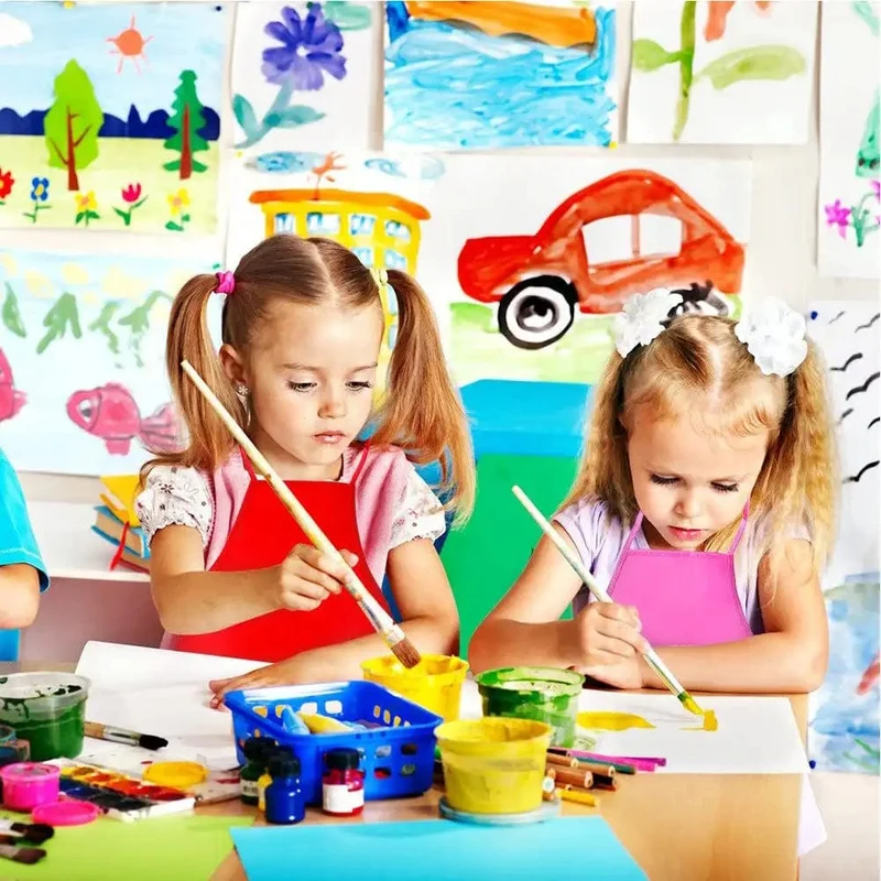 Kinderschürze, einfarbig, bunt, Vliesstoff, für Kinder, Malen, Zeichnen, Spielzeug, Schürzen, Basteln, Spielset, Backen, Kochen, Latzschürze