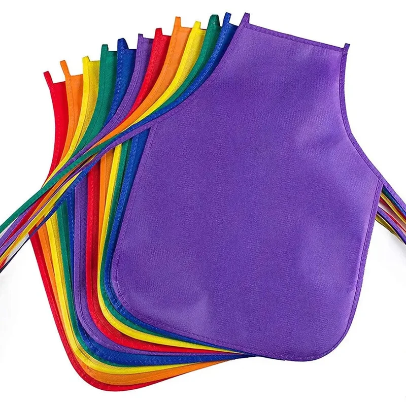 Kinderschürze, einfarbig, bunt, Vliesstoff, für Kinder, Malen, Zeichnen, Spielzeug, Schürzen, Basteln, Spielset, Backen, Kochen, Latzschürze