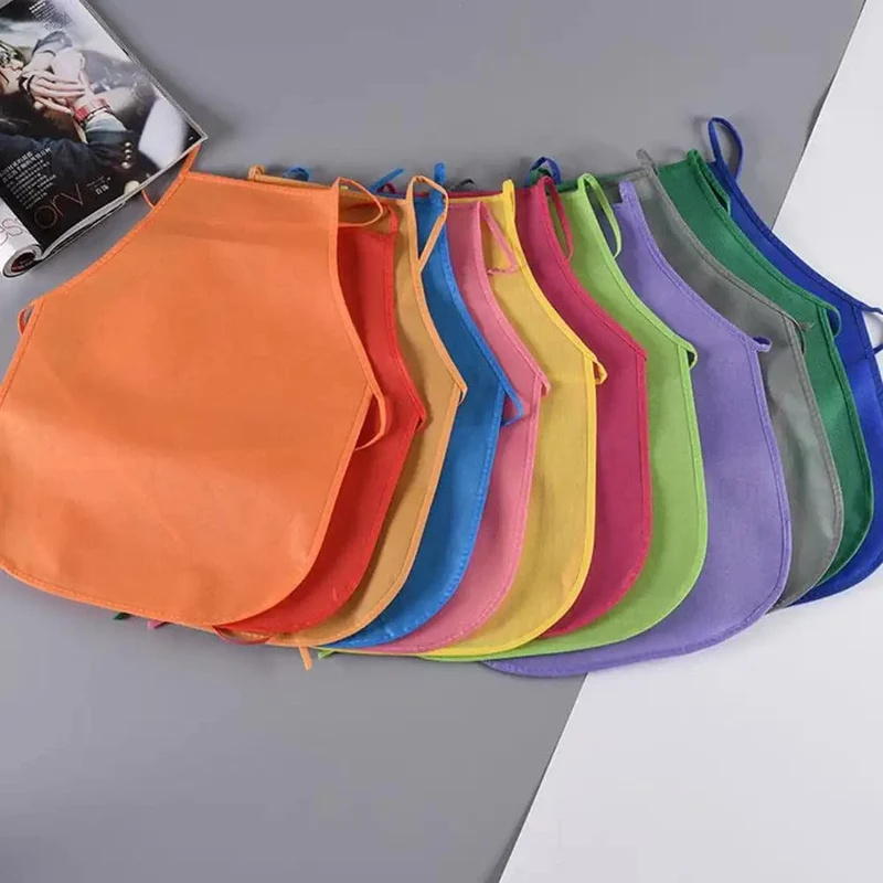 Kinderschürze, einfarbig, bunt, Vliesstoff, für Kinder, Malen, Zeichnen, Spielzeug, Schürzen, Basteln, Spielset, Backen, Kochen, Latzschürze