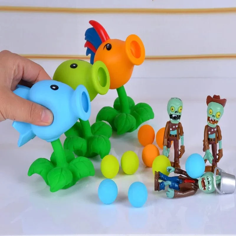 Heiße Pflanzen vs Zombies Peashooter PVC Action Anime Figur Modell PVZ Spielzeug Geschenke Spielzeug für Kinder Hohe Qualität Start Pflanzen