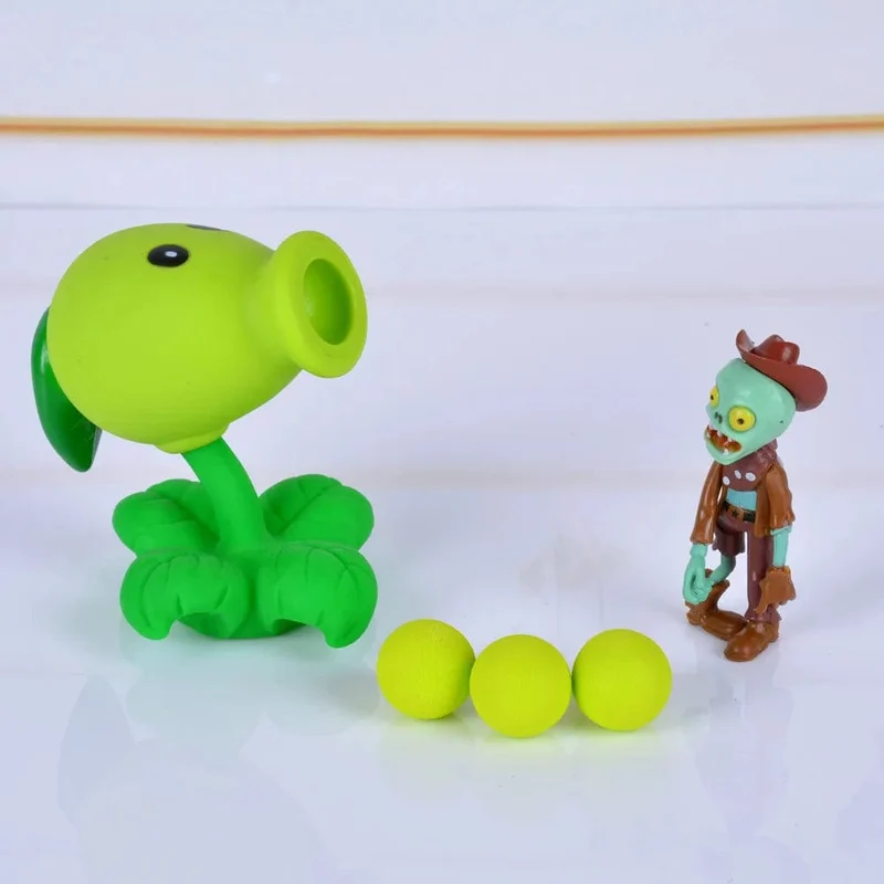 Heiße Pflanzen vs Zombies Peashooter PVC Action Anime Figur Modell PVZ Spielzeug Geschenke Spielzeug für Kinder Hohe Qualität Start Pflanzen