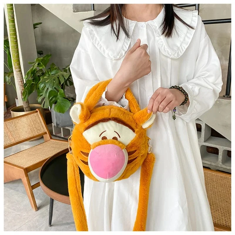 Disney Lilo & Stitch Plüschtiere Kawaii Tigger Winnie The Pooh Anime Stofftiere Kinder Cartoon Plushie Weiche Mädchen Plüschtasche