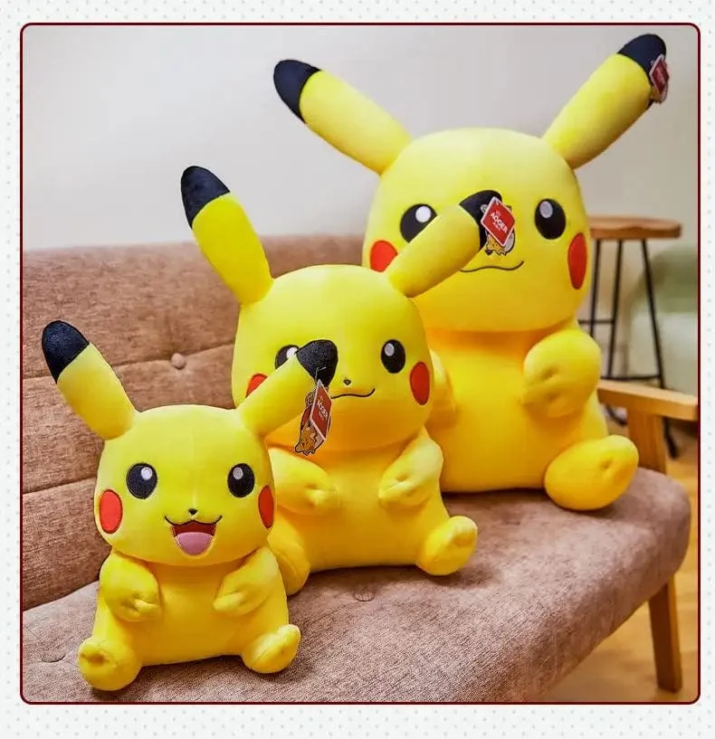 Süße Pikachu-Plüschtiere, Puppe, Anime, Pokemon, Kawaii, große ausgestopfte Plüschtiere, weiche, hochwertige Füllung, Weihnachtsgeschenke für Kinder