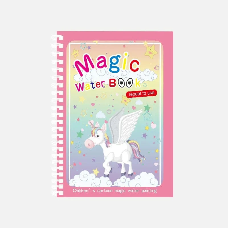 Magisches Wasser-Malbuch, wiederverwendbares Montessori-Malbuch für Kinder, sensorisches frühpädagogisches Lern-Malspielzeug für Kinder