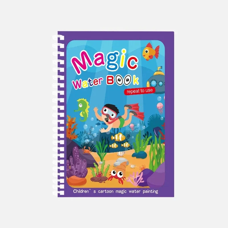 Magisches Wasser-Malbuch, wiederverwendbares Montessori-Malbuch für Kinder, sensorisches frühpädagogisches Lern-Malspielzeug für Kinder