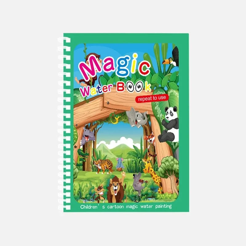 Magisches Wasser-Malbuch, wiederverwendbares Montessori-Malbuch für Kinder, sensorisches frühpädagogisches Lern-Malspielzeug für Kinder