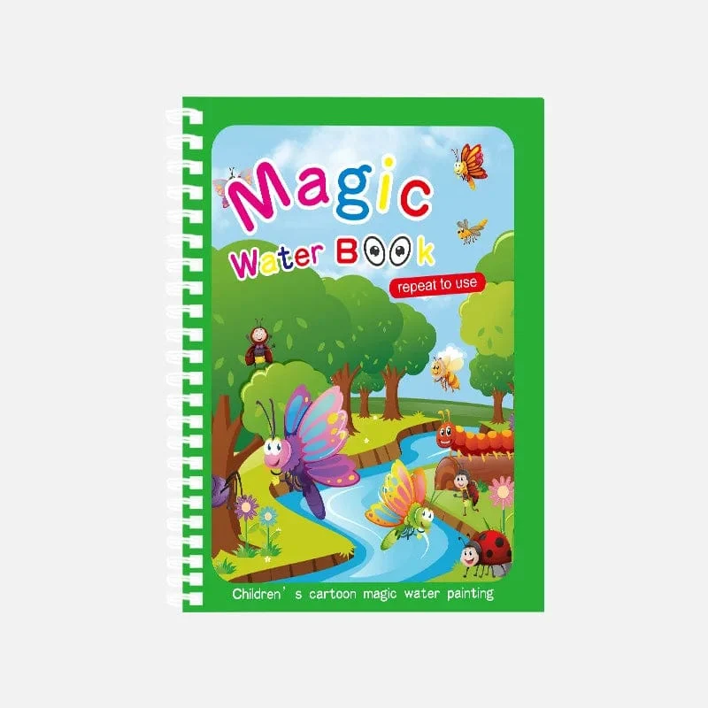 Magisches Wasser-Malbuch, wiederverwendbares Montessori-Malbuch für Kinder, sensorisches frühpädagogisches Lern-Malspielzeug für Kinder