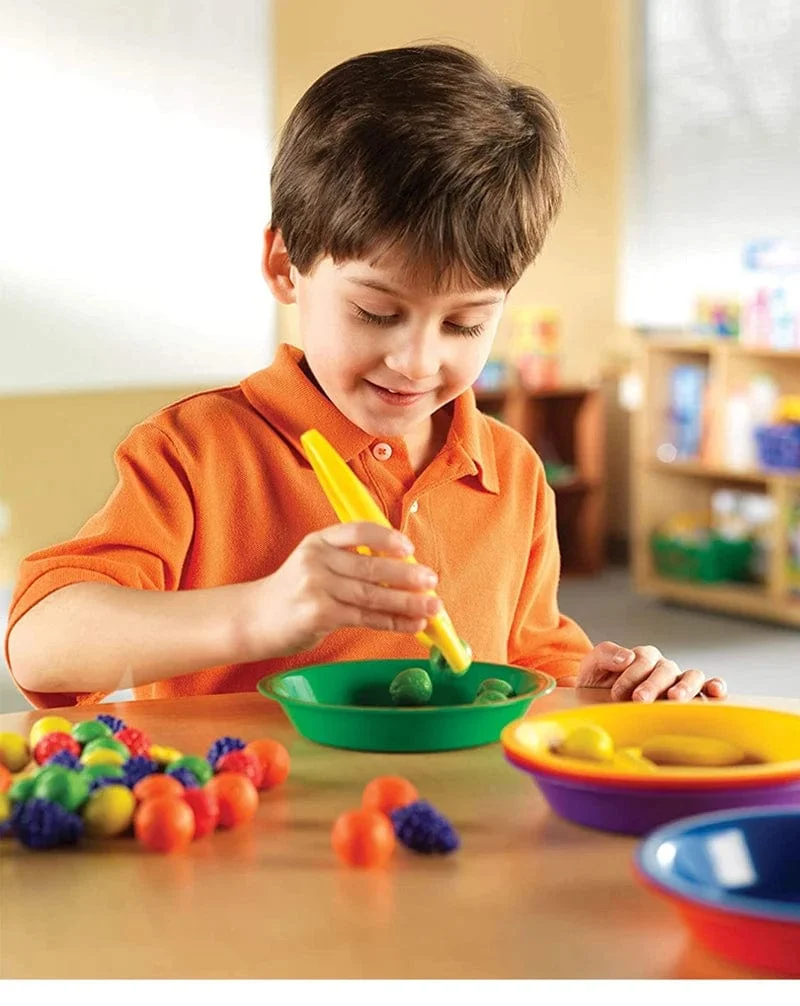 1/4 stücke Kinder Drop Scoop Clip Pinzette Spielzeug Feine Motor Geschicklichkeit Training Tool Set Montessori Frühen Lernen Bildung Spielzeug Kleinkind
