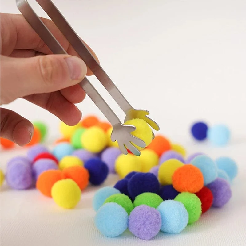 68/109 der Feinmotorik-Lernspielzeuge für Kinder, Zählspielzeug, bunte Plüschbälle, Sortierspiele, Montessori-Spielzeug für die Früherziehung