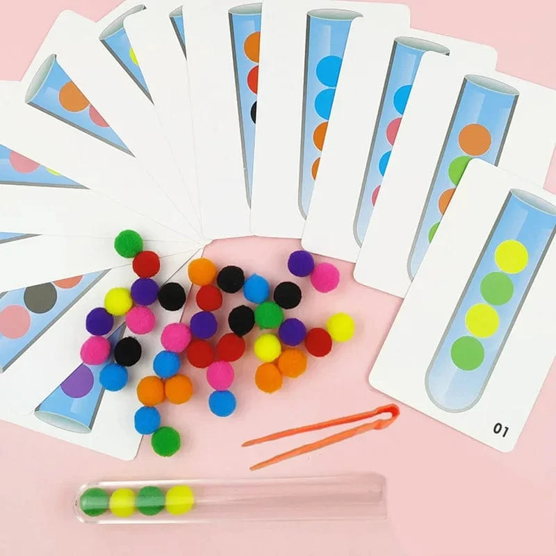 68/109 der Feinmotorik-Lernspielzeuge für Kinder, Zählspielzeug, bunte Plüschbälle, Sortierspiele, Montessori-Spielzeug für die Früherziehung