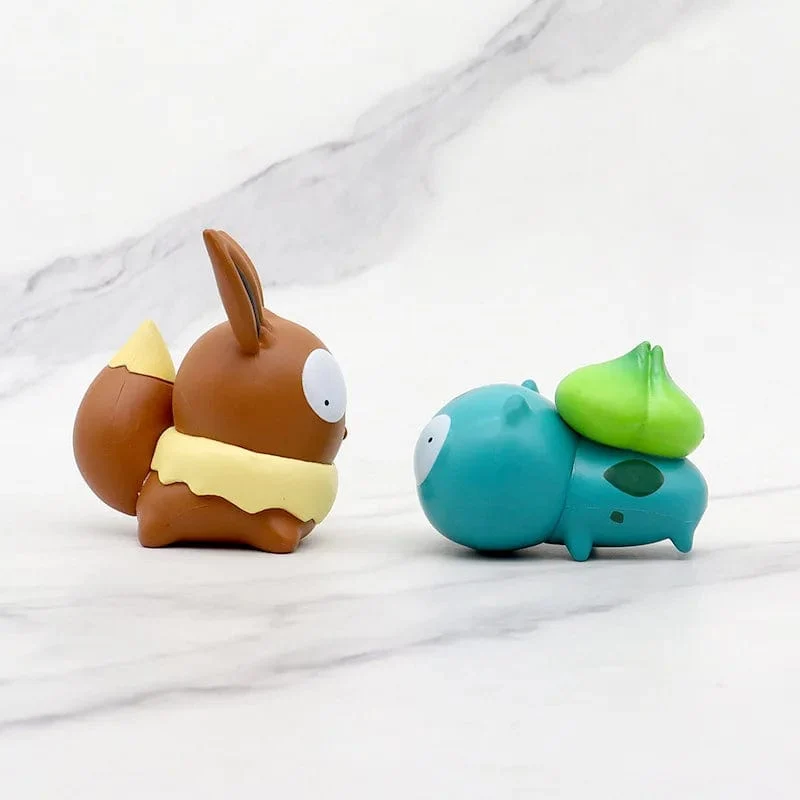 8 teile/satz Pokemon Dumme Kawaii Big Eye Pikachu Charmander Bulbasaur Lustige Gk Action Figur Spielzeug Weihnachten Geschenk für Kinder