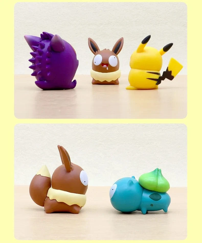 8 teile/satz Pokemon Dumme Kawaii Big Eye Pikachu Charmander Bulbasaur Lustige Gk Action Figur Spielzeug Weihnachten Geschenk für Kinder