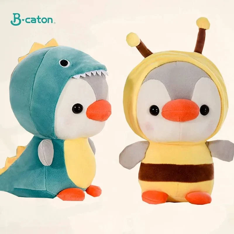 Kawaii Plüschtier Pinguin verwandelt sich in Dinosaurier Frosch Einhorn Biene Ausgestopfte Puppe Cartoon Tier Geburtstag Weihnachtsgeschenk für Kinder Kinder