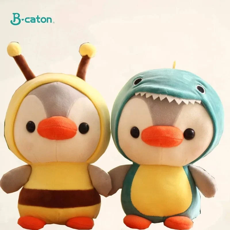 Kawaii Plüschtier Pinguin verwandelt sich in Dinosaurier Frosch Einhorn Biene Ausgestopfte Puppe Cartoon Tier Geburtstag Weihnachtsgeschenk für Kinder Kinder