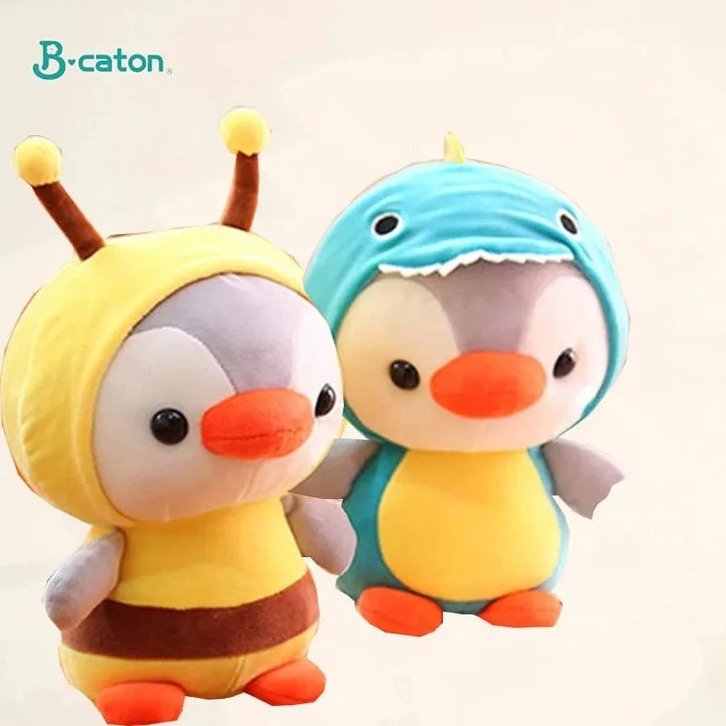 Kawaii Plüschtier Pinguin verwandelt sich in Dinosaurier Frosch Einhorn Biene Ausgestopfte Puppe Cartoon Tier Geburtstag Weihnachtsgeschenk für Kinder Kinder