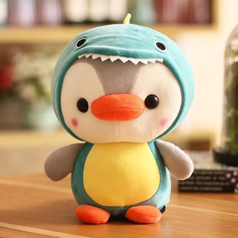 Kawaii Plüschtier Pinguin verwandelt sich in Dinosaurier Frosch Einhorn Biene Ausgestopfte Puppe Cartoon Tier Geburtstag Weihnachtsgeschenk für Kinder Kinder