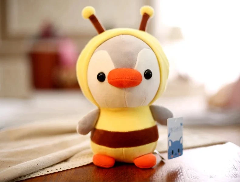 Kawaii Plüschtier Pinguin verwandelt sich in Dinosaurier Frosch Einhorn Biene Ausgestopfte Puppe Cartoon Tier Geburtstag Weihnachtsgeschenk für Kinder Kinder