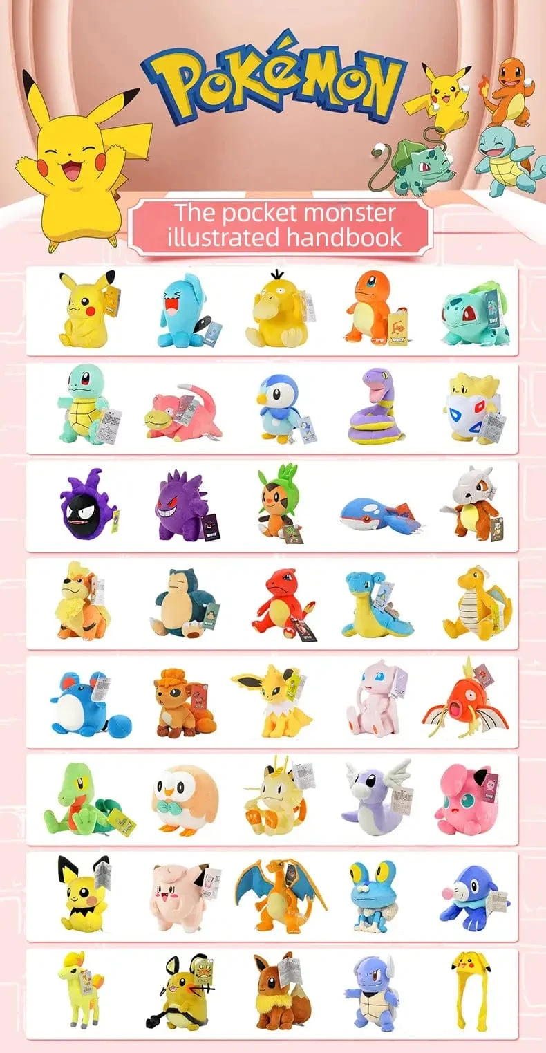 Kawaii Pokemon Lapras Stofftiere Cartoon süße Wassergeist Plüsch Puppen Wurfkissen Geburtstagsgeschenk für Kinder Freunde Jungen