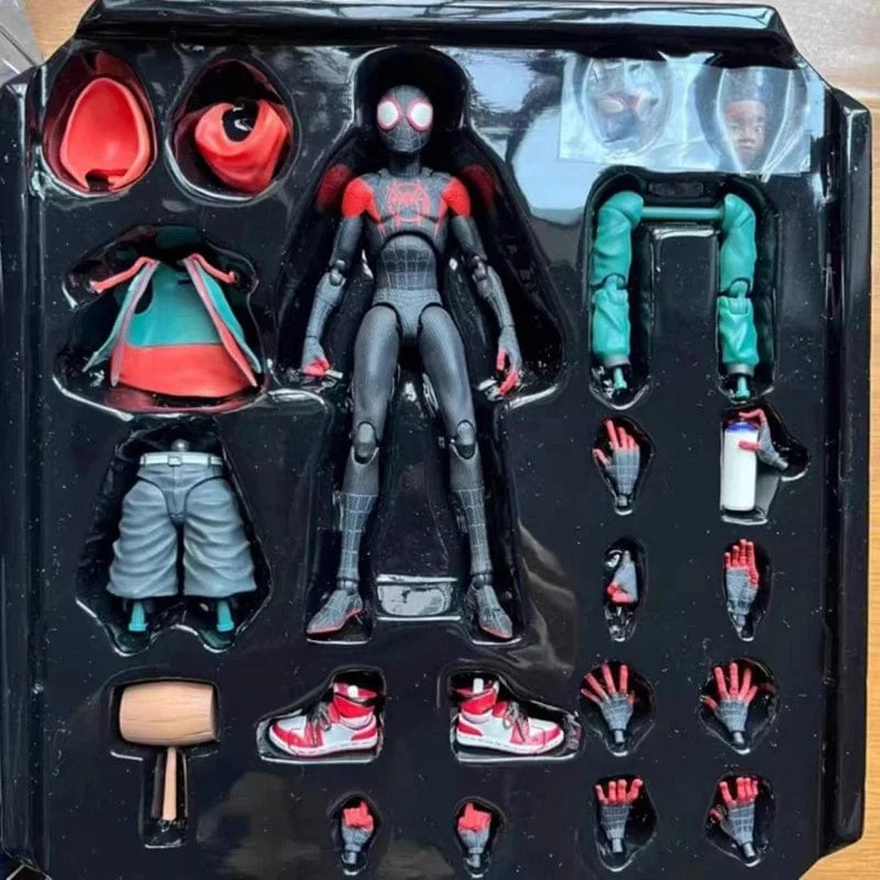 Miles Morales Spider Man Actionfiguren 15 cm Multi-Zubehör Superheld Spiderman Bewegliche Statuen Modell Sammlerstücke