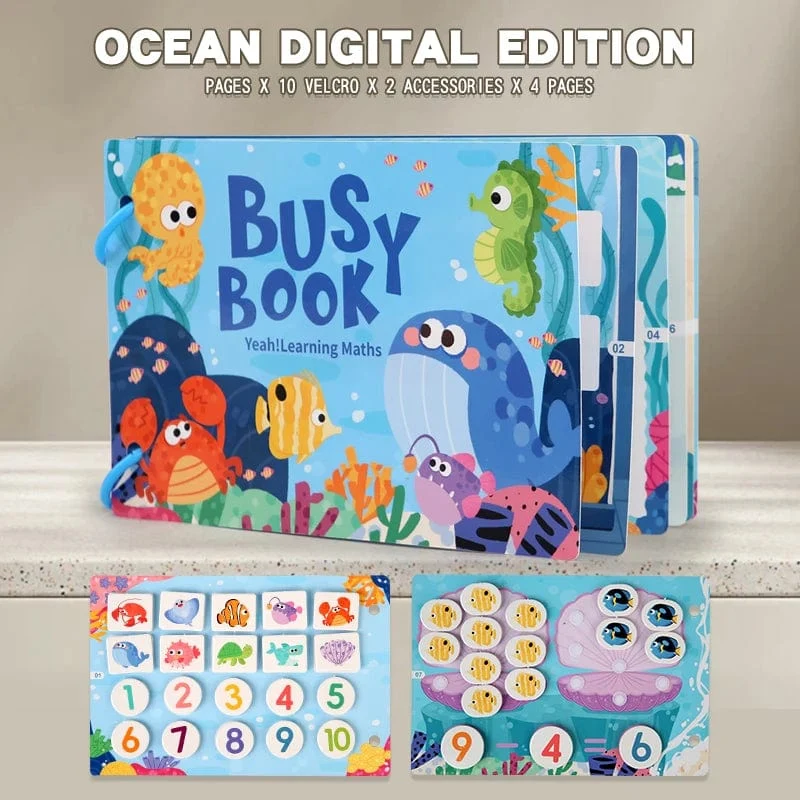 Montessori Busy Book Sticker Ruhiges Buch für Kinder Frühpädagogisches Spielzeug Kleinkinder Passende Puzzles Spiel Baby Lernspielzeug Geschenke