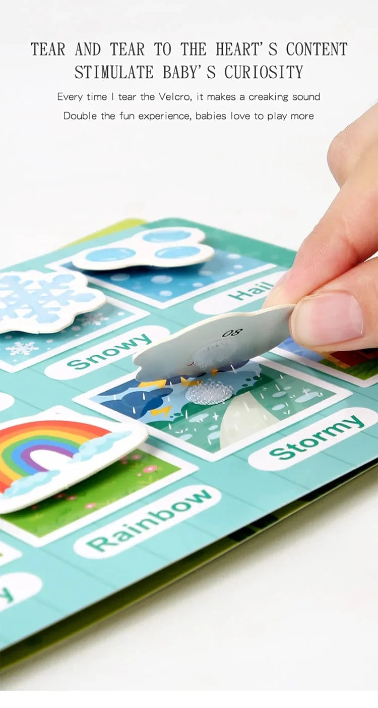 Montessori Busy Book Sticker Ruhiges Buch für Kinder Frühpädagogisches Spielzeug Kleinkinder Passende Puzzles Spiel Baby Lernspielzeug Geschenke