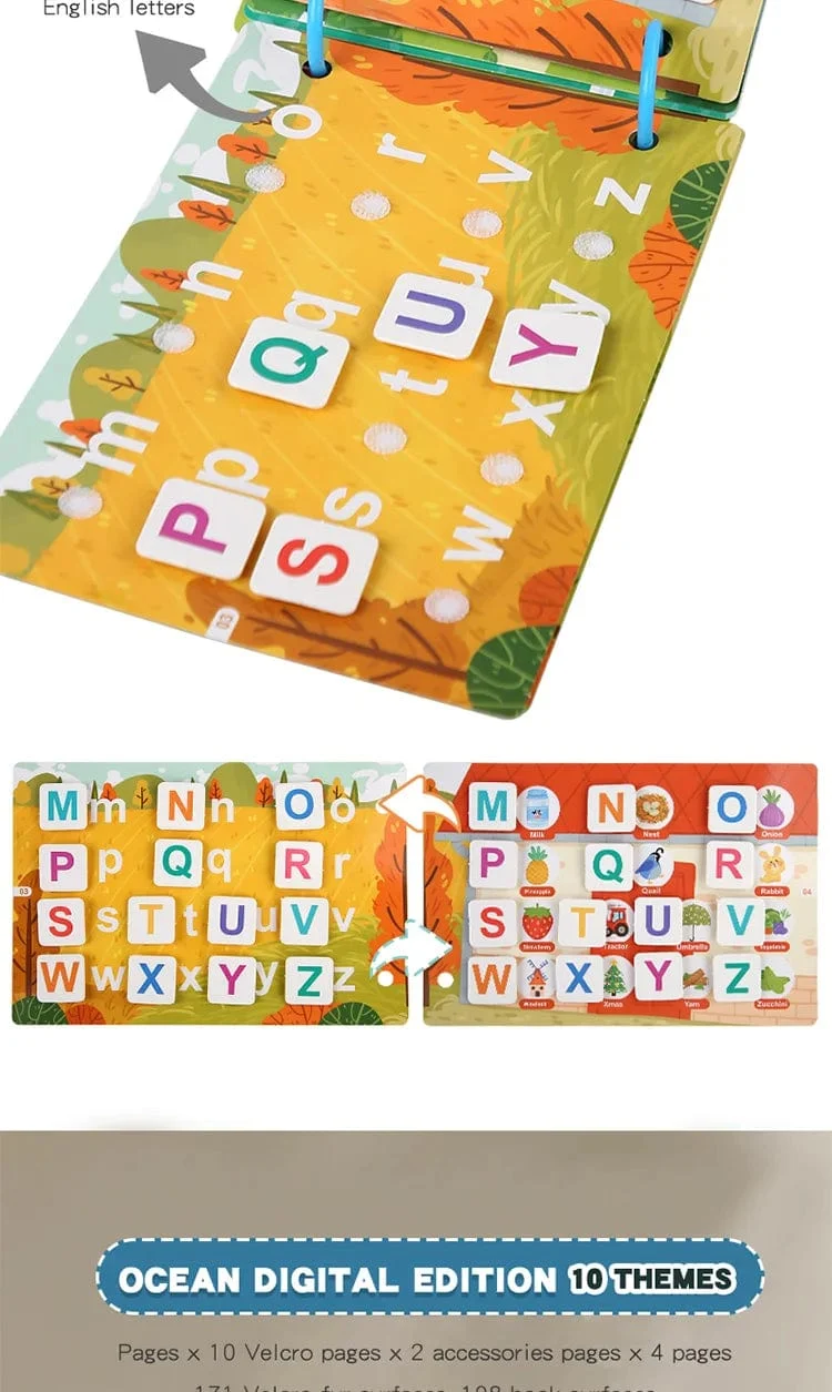 Montessori Busy Book Sticker Ruhiges Buch für Kinder Frühpädagogisches Spielzeug Kleinkinder Passende Puzzles Spiel Baby Lernspielzeug Geschenke