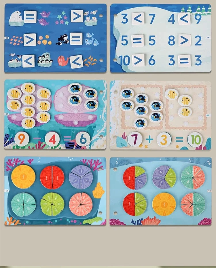 Montessori Busy Book Sticker Ruhiges Buch für Kinder Frühpädagogisches Spielzeug Kleinkinder Passende Puzzles Spiel Baby Lernspielzeug Geschenke