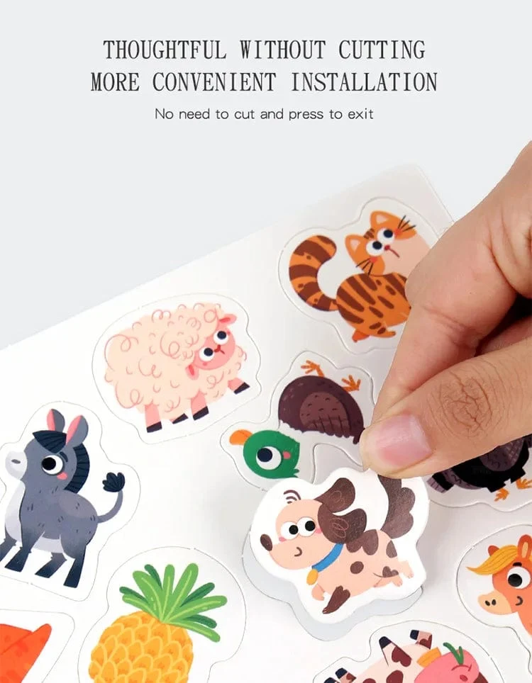 Montessori Busy Book Sticker Ruhiges Buch für Kinder Frühpädagogisches Spielzeug Kleinkinder Passende Puzzles Spiel Baby Lernspielzeug Geschenke