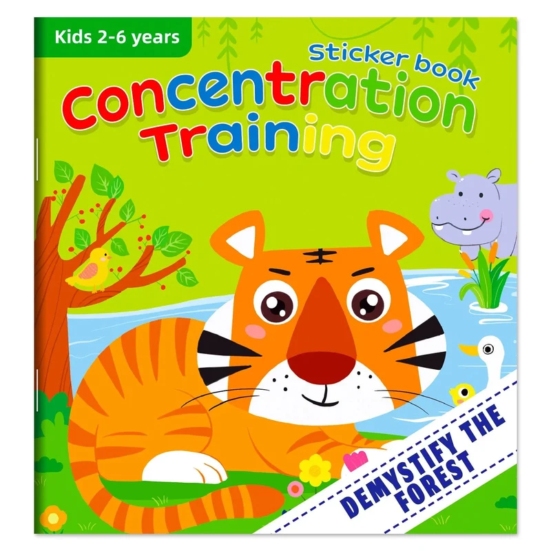 Kognitives Spiel Kawaii Stickerbuch Pädagogisches DIY Hand-on Puzzle Cartoon Tiere Lebenskompetenz Lernen Kleinkindspielzeug für Kinder