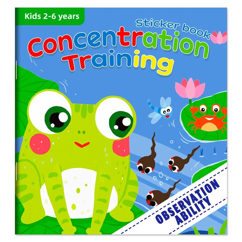 Kognitives Spiel Kawaii Stickerbuch Pädagogisches DIY Hand-on Puzzle Cartoon Tiere Lebenskompetenz Lernen Kleinkindspielzeug für Kinder