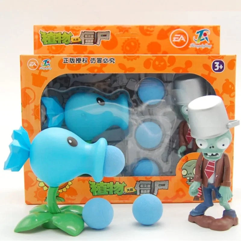 Pflanzen gegen Zombies 2, Kaktus-Erbsenschleuder, Kokosnusskanone, AKEE-Spielzeugset mit 6 Spielfiguren im XNUMX-teiligen Stil, weiches Silikon, Zombie-Geburtstagsgeschenk für Junge