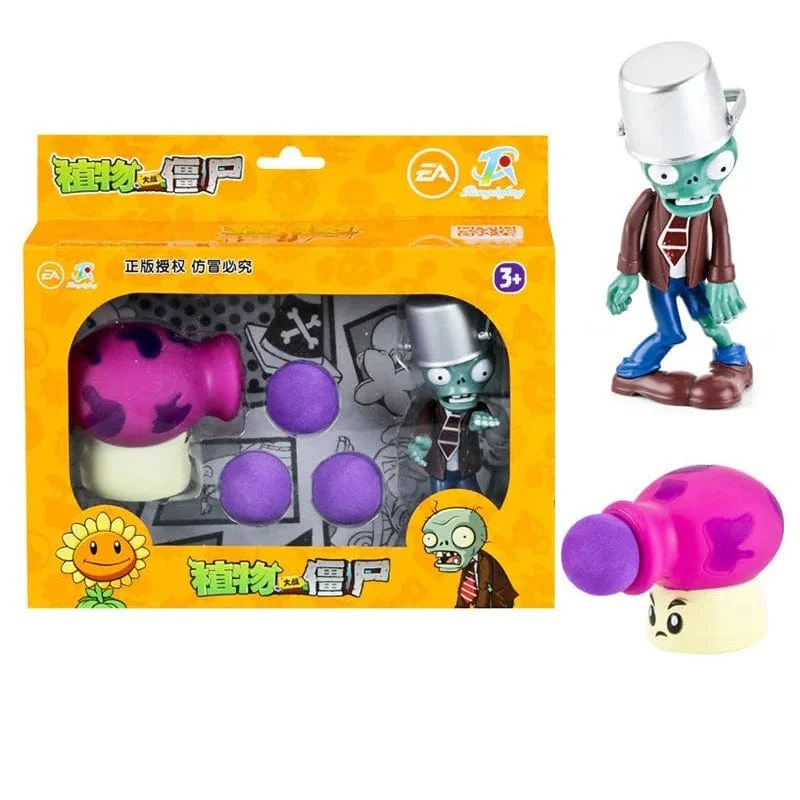 Pflanzen gegen Zombies 2, Kaktus-Erbsenschleuder, Kokosnusskanone, AKEE-Spielzeugset mit 6 Spielfiguren im XNUMX-teiligen Stil, weiches Silikon, Zombie-Geburtstagsgeschenk für Junge