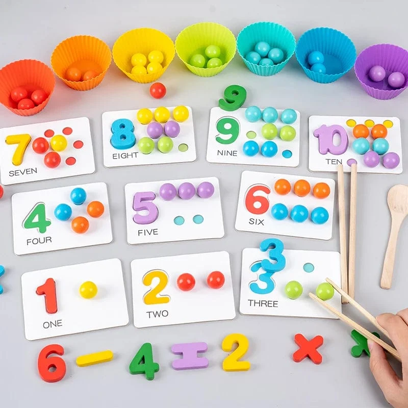 Kinder mathematik lehrmittel, baby zahlen erkennen, arithmetik matching, pädagogisches frühkindliches bildungsspielzeug, Montessori lehre