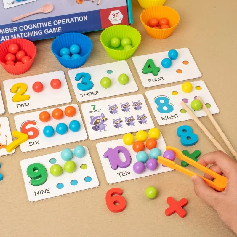 Kinder mathematik lehrmittel, baby zahlen erkennen, arithmetik matching, pädagogisches frühkindliches bildungsspielzeug, Montessori lehre