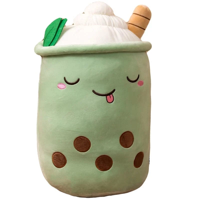 Neue Ankunft Cartoon Obst Bubble Tea Cup Plüschtiere Real Life Boba Food mit Saugnapf Kissen Gefüllte weiche Umarmung Kissen Dekor